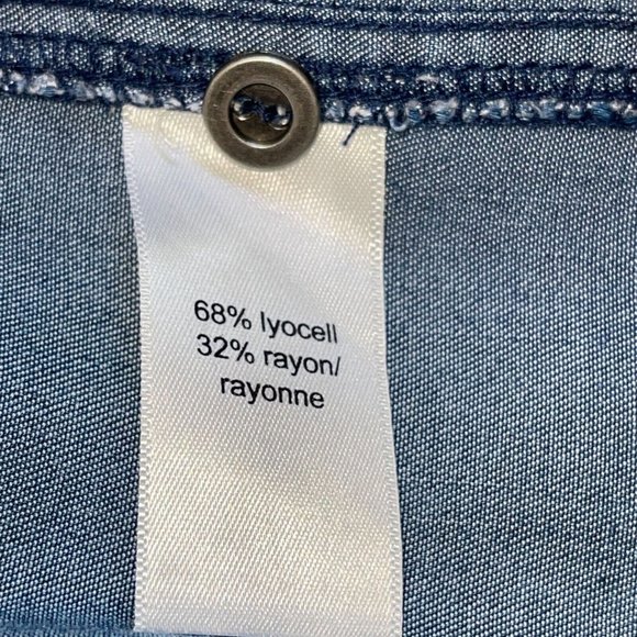 Maurices Lace Up Chambray Shirt Dress Womens XS Pockets Lightweight Roll Sleeve - Picture 6 of 9